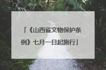 《山西省文物保护条例》七月一日起施行