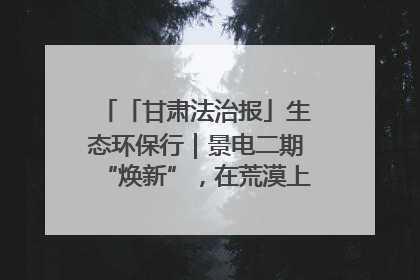 「甘肃法治报」生态环保行｜景电二期“焕新”，在荒漠上筑起一道绿色长城