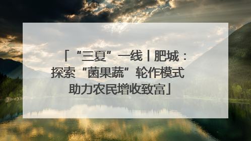 “三夏”一线丨肥城：探索“菌果蔬”轮作模式 助力农民增收致富