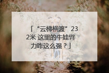 “云梯横渡”232米 这里的牛娃臂力咋这么强？