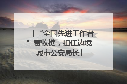 “全国先进工作者”贾牧樵，担任边境城市公安局长