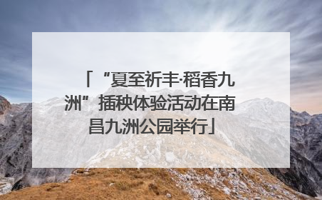 “夏至祈丰·稻香九洲”插秧体验活动在南昌九洲公园举行