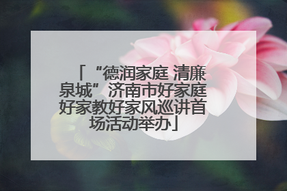 “德润家庭 清廉泉城”济南市好家庭好家教好家风巡讲首场活动举办