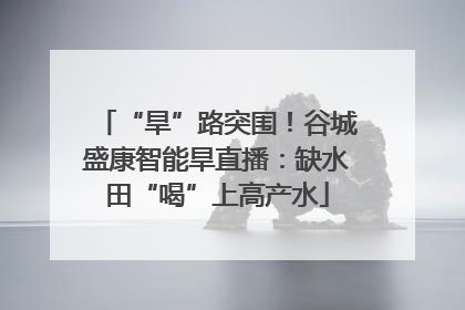 “旱”路突围！谷城盛康智能旱直播：缺水田“喝”上高产水