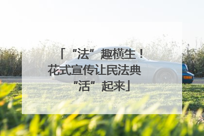 “法”趣横生！花式宣传让民法典“活”起来