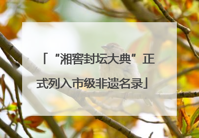 “湘窖封坛大典”正式列入市级非遗名录