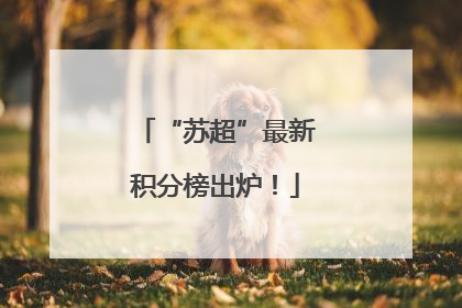 “苏超”最新积分榜出炉！