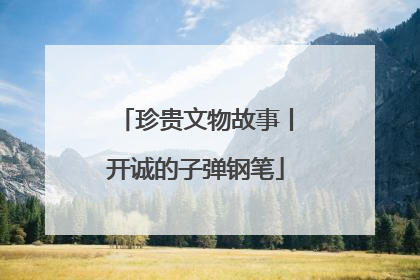 珍贵文物故事丨开诚的子弹钢笔