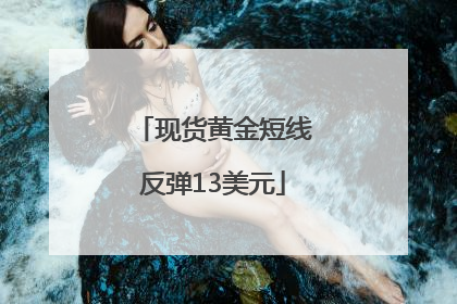 现货黄金短线反弹13美元