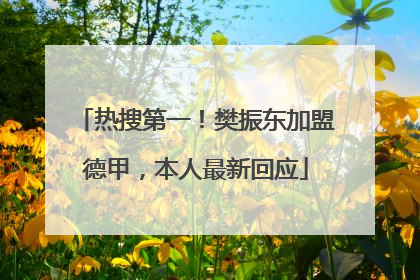 热搜第一！樊振东加盟德甲，本人最新回应