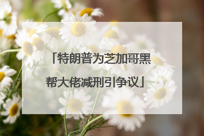特朗普为芝加哥黑帮大佬减刑引争议