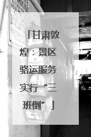 甘肃敦煌：景区骆运服务实行“三班倒”