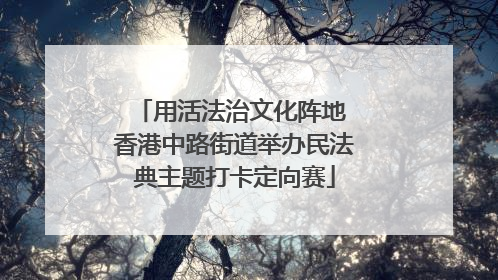 用活法治文化阵地 香港中路街道举办民法典主题打卡定向赛