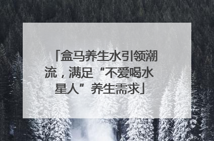 盒马养生水引领潮流，满足“不爱喝水星人”养生需求