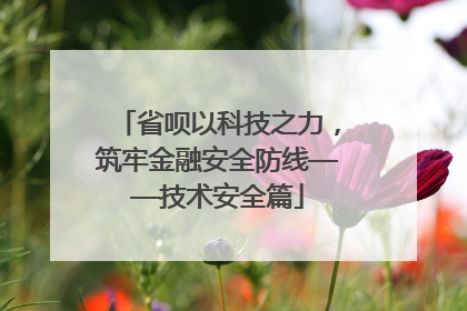 省呗以科技之力，筑牢金融安全防线——技术安全篇