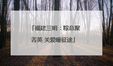 福建三明：粽意聚菁英 关爱暖征途