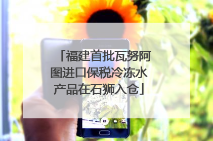 福建首批瓦努阿图进口保税冷冻水产品在石狮入仓