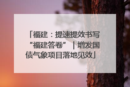 福建：提速提效书写“福建答卷”｜增发国债气象项目落地见效