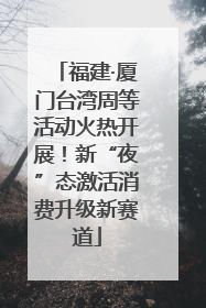 福建·厦门台湾周等活动火热开展！新“夜”态激活消费升级新赛道