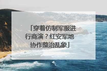 穿着仿制军服进行商演？红安军地协作整治乱象