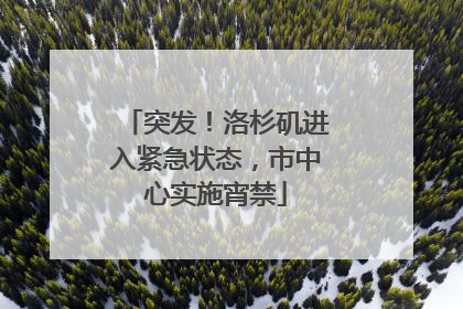 突发！洛杉矶进入紧急状态，市中心实施宵禁