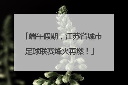 端午假期，江苏省城市足球联赛烽火再燃！