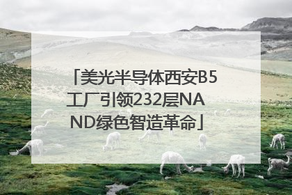 美光半导体西安B5工厂引领232层NAND绿色智造革命