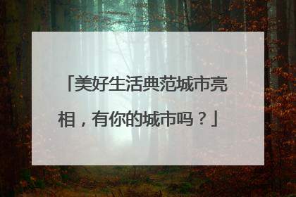 美好生活典范城市亮相，有你的城市吗？