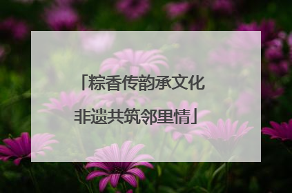 粽香传韵承文化 非遗共筑邻里情