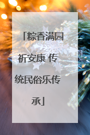 粽香满园祈安康 传统民俗乐传承