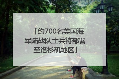 约700名美国海军陆战队士兵将部署至洛杉矶地区