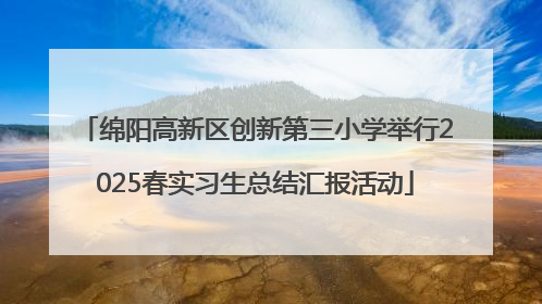 绵阳高新区创新第三小学举行2025春实习生总结汇报活动