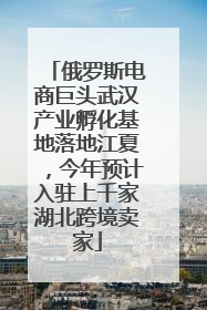 俄罗斯电商巨头武汉产业孵化基地落地江夏，今年预计入驻上千家湖北跨境卖家