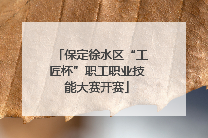 保定徐水区“工匠杯”职工职业技能大赛开赛