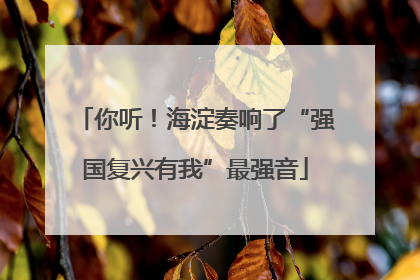 你听！海淀奏响了“强国复兴有我”最强音