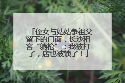 侄女与姑姑争祖父留下的门面，长沙租客“躺枪”：我被打了，店也被锁了！