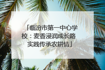 临汾市第一中心学校：麦香浸润成长路 实践传承农耕情