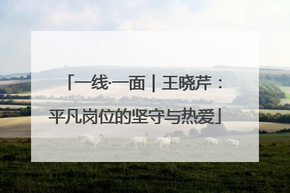 一线·一面｜王晓芹：平凡岗位的坚守与热爱