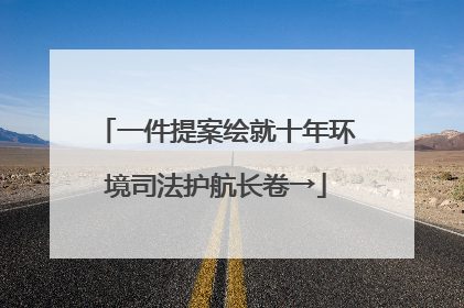 一件提案绘就十年环境司法护航长卷→