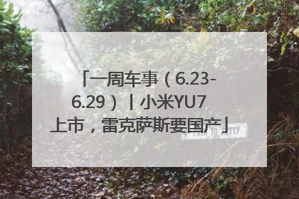 一周车事（6.23-6.29）丨小米YU7上市，雷克萨斯要国产