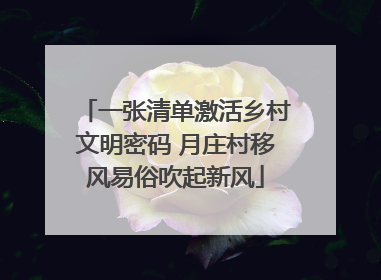 一张清单激活乡村文明密码 月庄村移风易俗吹起新风