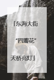 东海大街“四瓣花”天桥亮灯