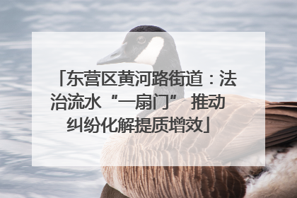 东营区黄河路街道：法治流水“一扇门” 推动纠纷化解提质增效