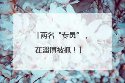 两名“专员”，在淄博被抓！