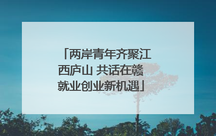 两岸青年齐聚江西庐山 共话在赣就业创业新机遇