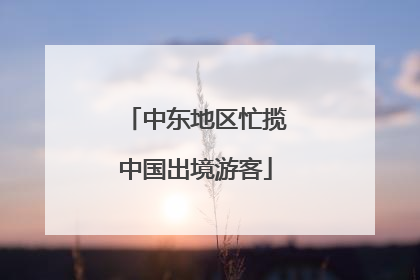 中东地区忙揽中国出境游客