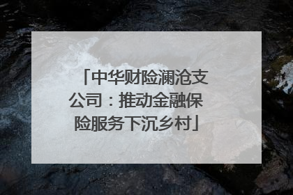 中华财险澜沧支公司：推动金融保险服务下沉乡村