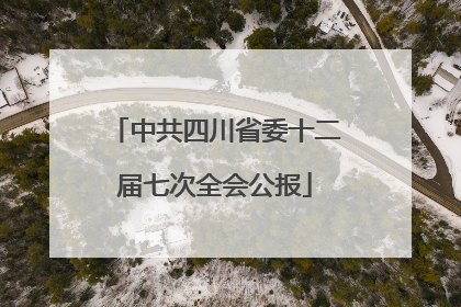 中共四川省委十二届七次全会公报