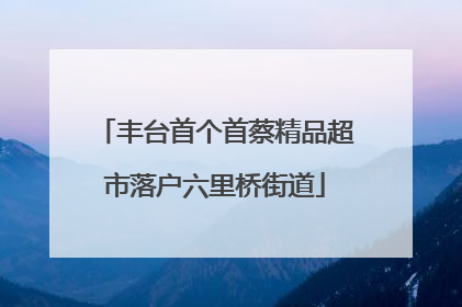 丰台首个首蔡精品超市落户六里桥街道