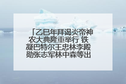 乙巳年拜谒炎帝神农大典隆重举行 铁凝巴特尔王忠林李殿勋张志军林中森等出席 孙伟主持